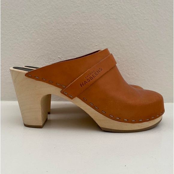 NWOT Swedish Hasbeens heeled clogs Shoes